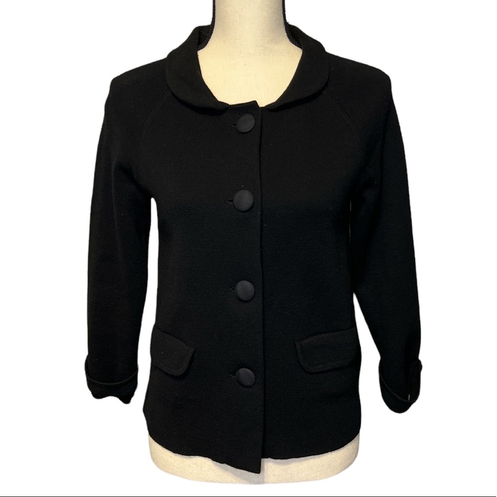 J. Crew Wool Black Button Cardigan